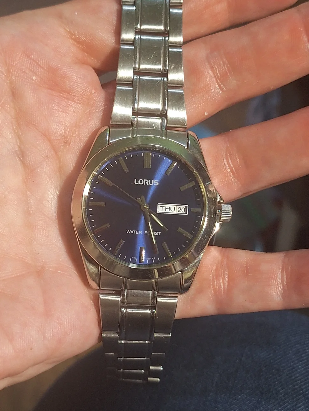 Lorus Classic Men’s Watch – Deep Blue Sunray Dial (New Battery!)